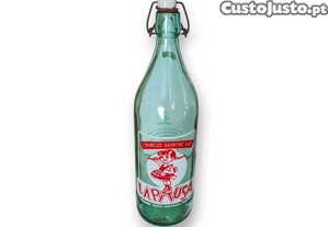 Garrafa Antiga  La Pitusa    Espumosos Barreiro Vigo (Espanha)   Vidro Verde c/ Tampa Porcelana Original