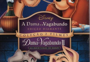 Dvd Caixa com dois filmes A Dama e o Vagabundo/ A Dama e o Vagabundo II - animação