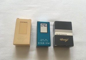 Várias miniaturas de perfume da Davidoff