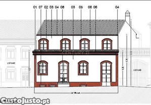Runa para investimento no centro de So Bartolomeu de Messines   Projeto aprovado para 3 apartamentos (3 andares).