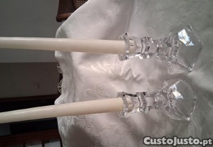 2 castiçais para velas finas e altas (Portes incluídos)