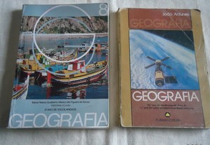 Dois livros antigos de Geografia 8 e 10 ano 1987