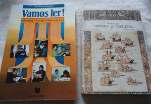 Livro de história de Portugal 1977 e Português 10 ano 1989