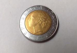Moeda de 500 Liras de 1986
