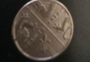 Moeda five pence, rainha Elisabeth II, 2008