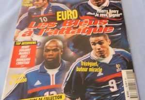 Revista Le Journal du Football Especial Euro 2000 - 16 Fichas de jogadores para colecionar