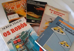 Livros aeroplano e avioes / os robôs/ ( varios )