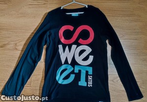 Camisola Streetwear SWEET SKTBS L Preto Quase Nova