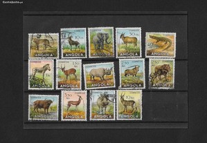 14 selos usados . Angola 1953