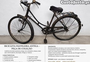 Bicicleta Pasteleira Antiga Vintage Relíquia Clássica Portuguesa Original Coleção/Restauro