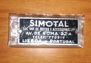 Chapa antiga SIMOTAL, Lda. (Lisboa)
