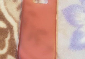 Capa em silicone rosa para Samsung S8+