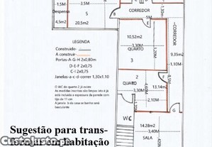 Espao comercial convertvel em habitao