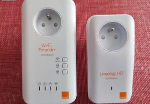2x AV500 CPL Wi-Fi Powerline Repetidor