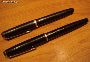 2 canetas antigas aparo - bomba enchimento