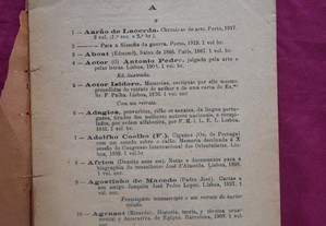 Catálogo da livraria Portugália Editora do Final do Século XIX.