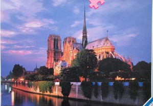 Puzzle 1000 peças Ravensburger Notre Dame de Paris, anos 90
