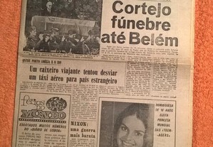 Diário de Lisboa 28 Julho 1970 - Morte de Salazar