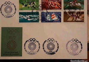 Envelope 1.dia XX olimpíada Munique 1972