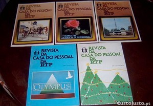 5 Revistas Casa do Pessoal da RTP anos 80