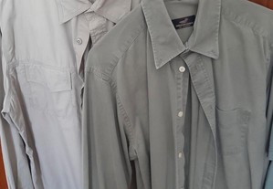 Camisas homem manga comprida e curta em algodão usadas