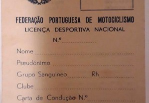 Documentos antigos de Motociclismo