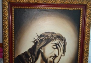 Quadro a óleo sobre tela (Jesus Cristo)- a não perder!