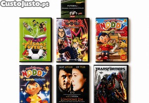 Lote 7 DVDs Originais Vintage | Yu-Gi-Oh, Transformers, Noddy e Filmes Raros