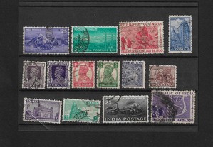 14 selos usados da India