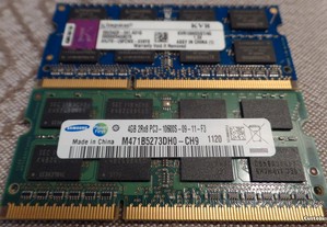 2 und Memórias Ram 4Gb PC3-10600-S (930)