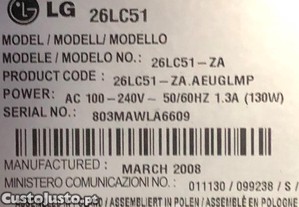 Peas para TV LG 26LC51