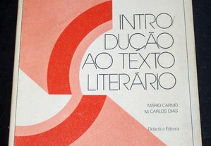 Livro Introdução ao texto literário Didáctica Editora