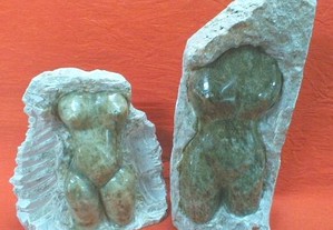 Busto pedra sabão 24x13 - 17x15cm