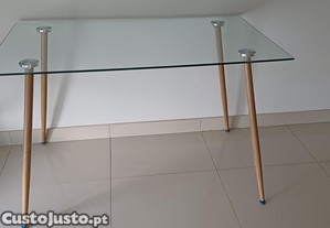 Mesa vidro sala