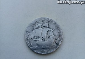 Moeda 5.00 prata ano 1942