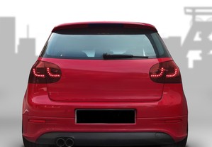 Faróis / farolins tipo lexus em leds para VW golf 5 fundo vermelho / smoke