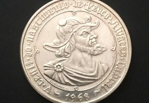 Moeda 50$ prata V Cent. Nasc.Pedro Ál. Cabral-1968