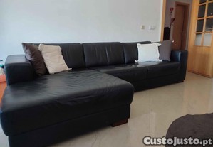 Sof de pele preto | timo estado