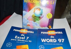 Livros - Internet em windows 95 e 3.1;Word 97 e Ex