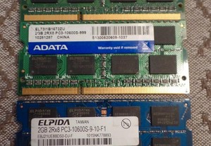5 Unid Memórias Ram 2Gb 2RX8 PC3 10600 (930)