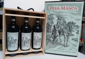 3 garrafas de vinho tinto Pera Manca 2015