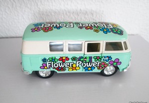 Miniatura carrinha VW Flower Power