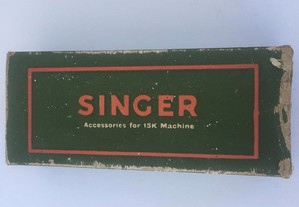 Caixa da Singer /máquina costura com acessórios