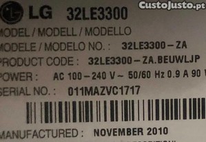 Peas Para TV LG 32LE3300