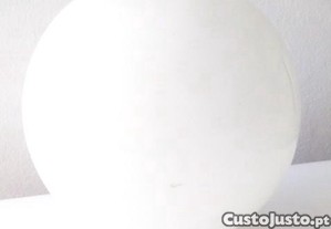 Globo em vidro branco antigo, para candeeiro