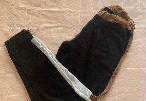 Calças de veludo, tamanho M, pretas