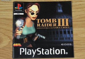 Playstation 1: manual do Tomb Raider 3