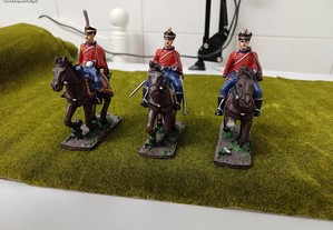 Oficiais Regimento de Húsares 1812-14 3 unidades em chumbo