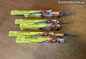 Limatões Limas Afiar Corrente Motosserra NOVO - 4,0- 4,8- 5,5mm - Made in Sweden (3 Unidades)