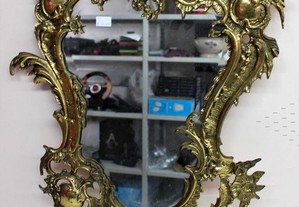 Espelho com Moldura em Latão